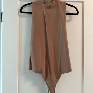 Abercrombie & Fitch Tan Sleeveless Bodysuit